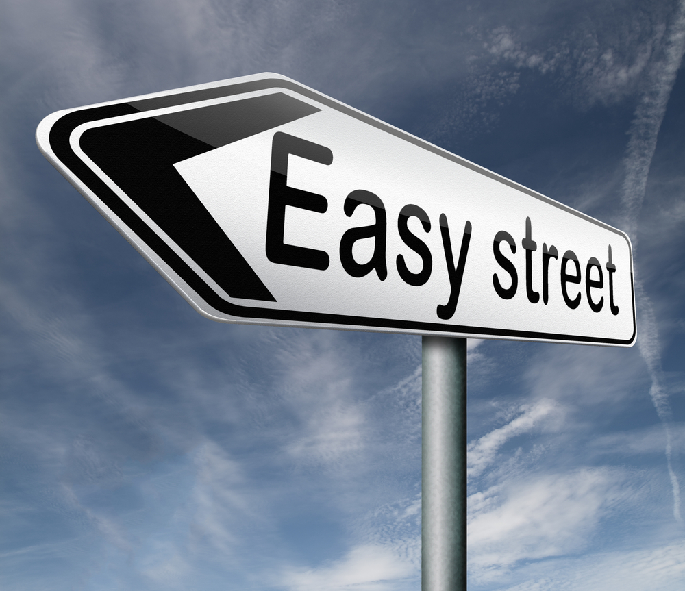 sign that points to "easy street"