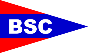 Birmingham Sailing Club logo in red, white and blue