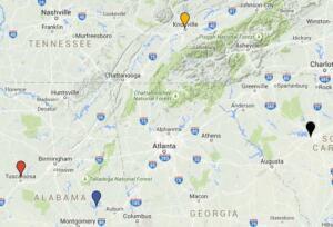 SEC lake map