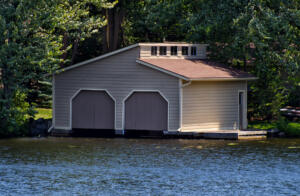 over the water boat house