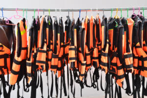 collection of life jackets