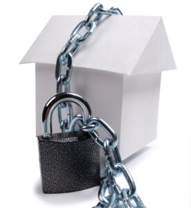 home with chain and lock 