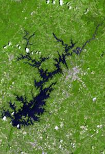 Lake lanier satellite map