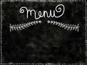 chalkboard paint menu