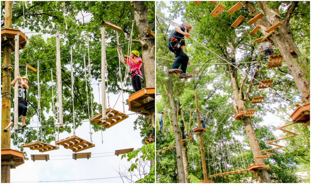 Zip line at adventureworks Hot Springs Arkansas