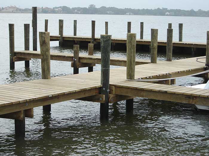 Down on our boat dock at the lake.