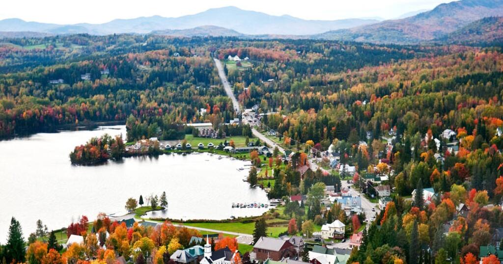 Rangeley Lake during fall autumn