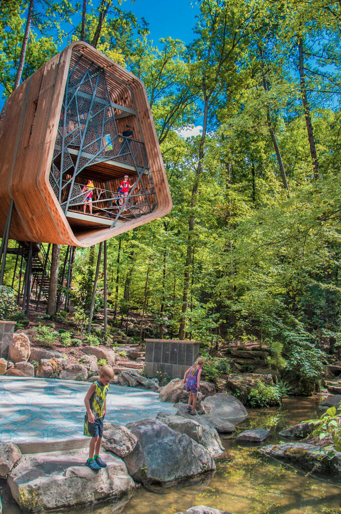 Garavan Woodland Gardens Arkansas park new treehouse