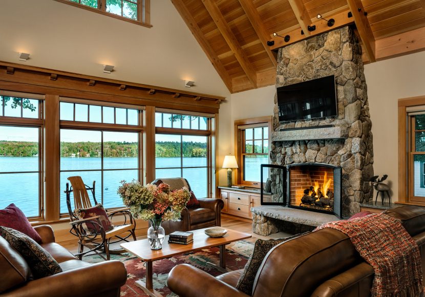 Cozy fireplace living room