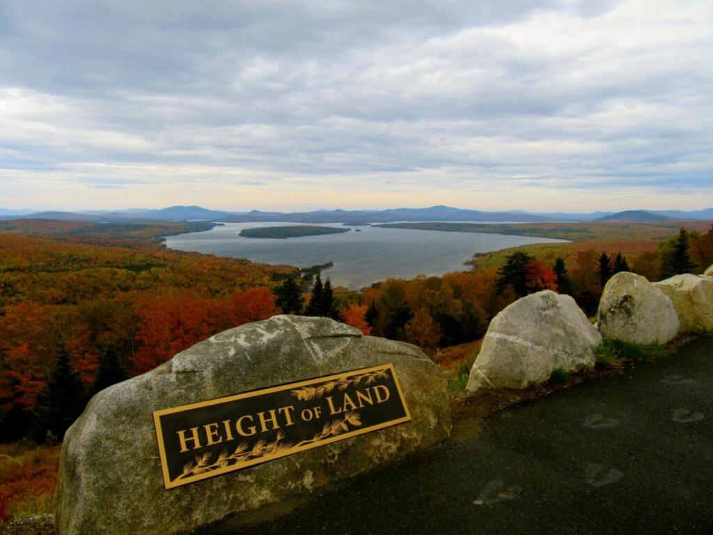 Height of Land monument history of Rangeley Lake