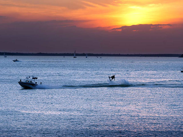 Lake grapevine person wakeboarding Dallas Fort Worth area