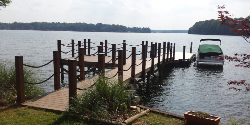 Lake house dock repair