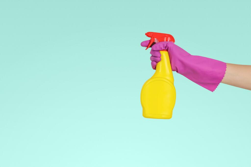 Home cleaning supply spray bottle