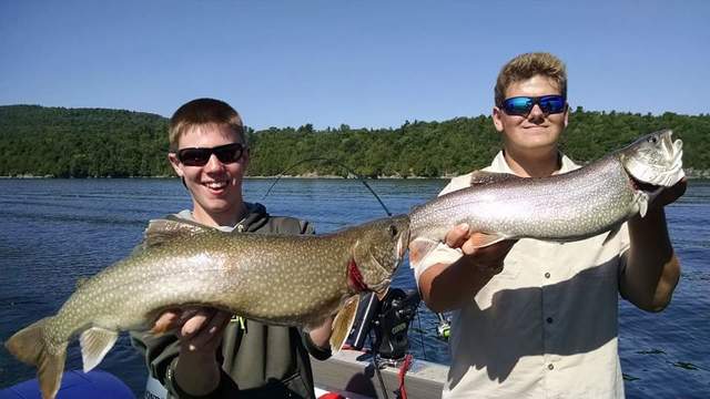 Fishing on lake