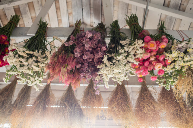 hanging flowers to dry - lake house decorating ideas