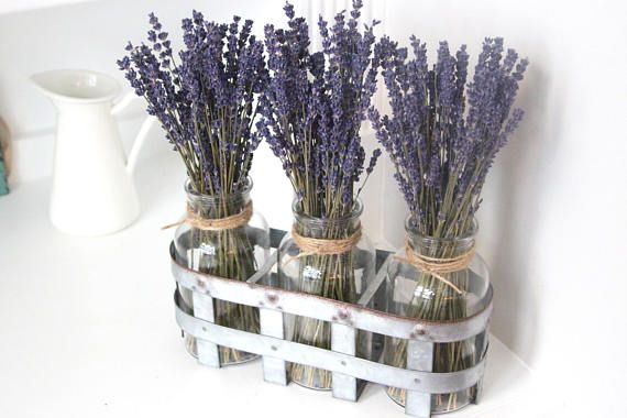 lavender stems arrangement tips diy - lake house decorating ideas