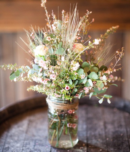 dried florals wedding bouquet living room decor - lake house decorating ideas