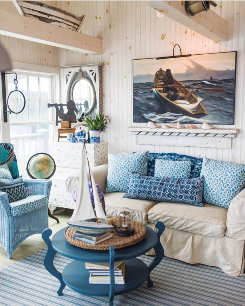 Nautical Decorations For The Home 45 Best Diy Nautical Decor Ideas   Nautical Living Room Downeastmagazine 819x1024 1 