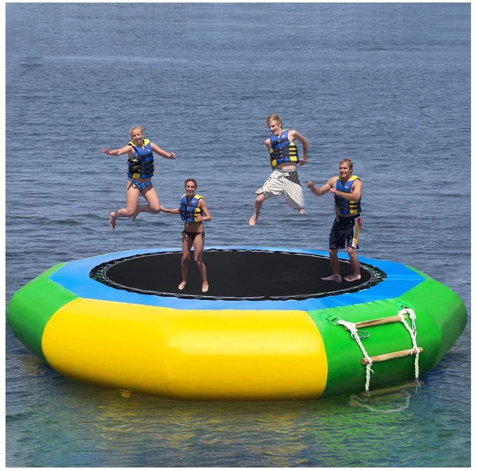 inflatable lake trampoline