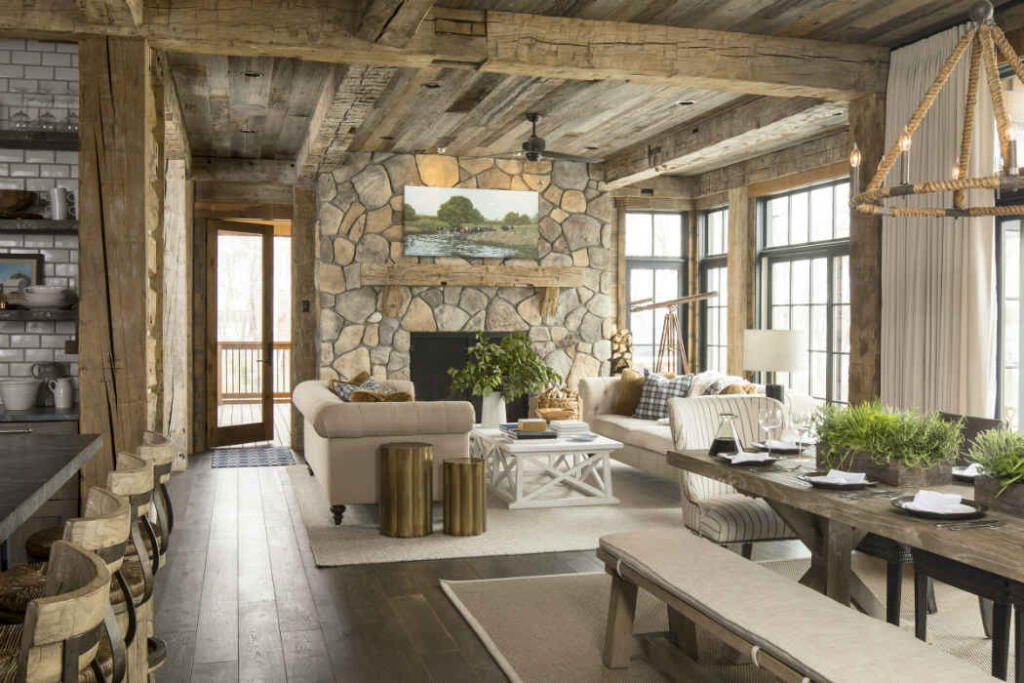 Living Room With Beautiful Stone Fireplace OHARAINTERIORS 1024x683 