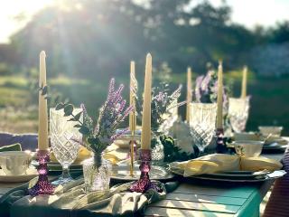 Table setting for al fresco dining.