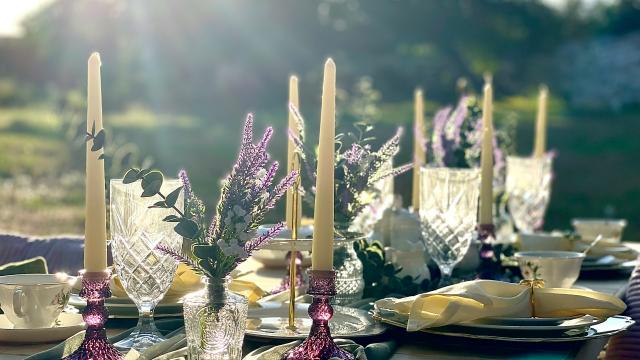 Table setting for al fresco dining.